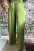 Basso Shirring Wide Leg Pant Verde